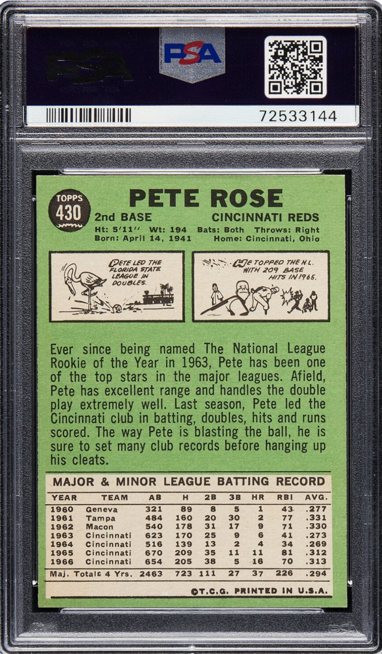 1967 Topps #430 Pete Rose PSA 9