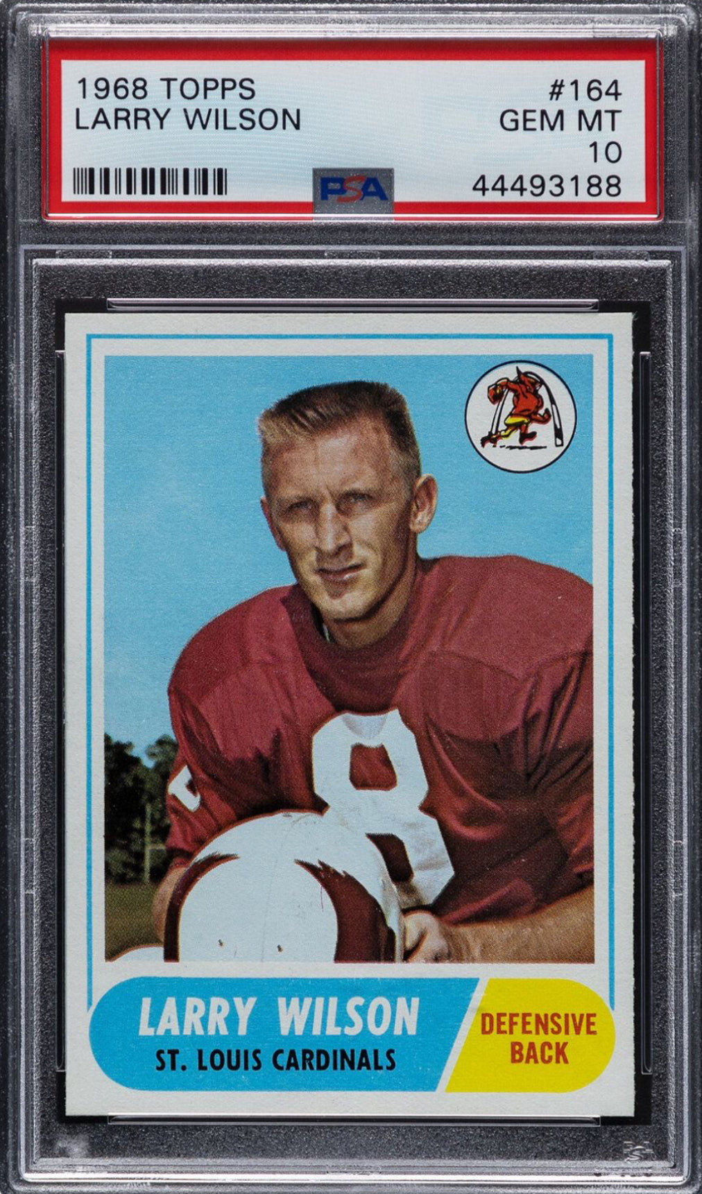 1968 Topps #164 Larry Wilson PSA GEM MINT 10