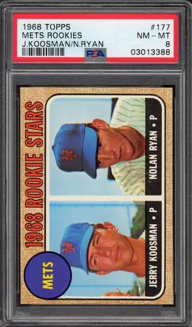 1968 Topps #177 Mets Rookies - Nolan Ryan ROOKIE PSA NM-MT 8