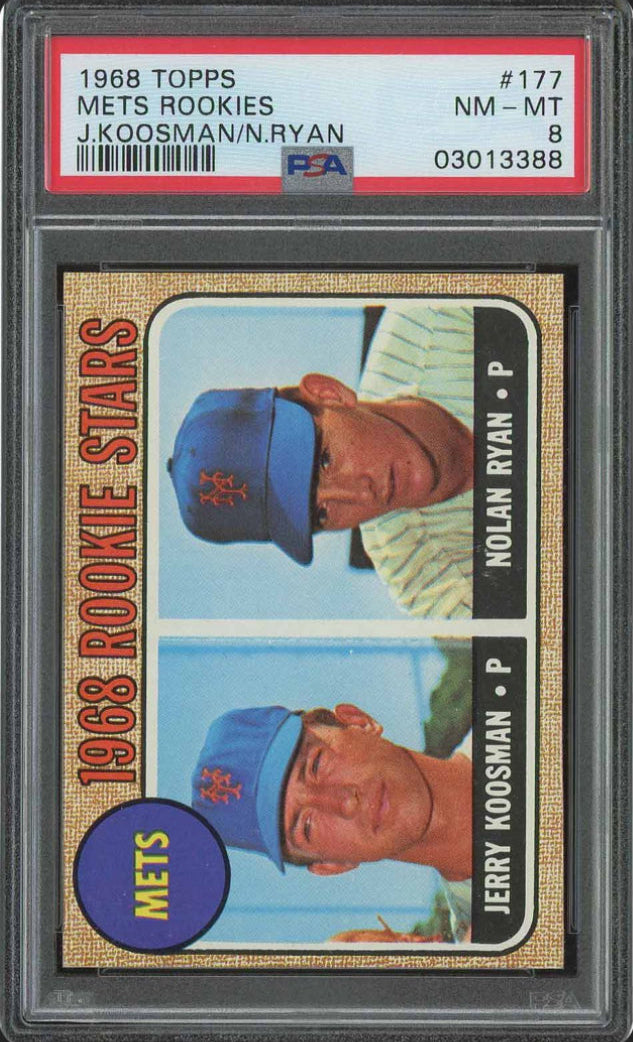 1968 Topps #177 Mets Rookies PSA 8