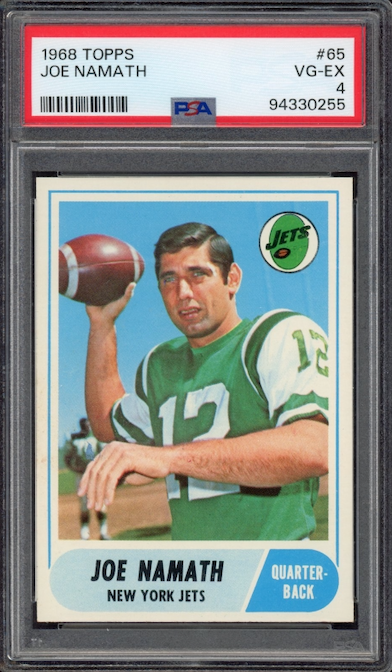 1968 Topps #65 Joe Namath PSA VG-EX 4
