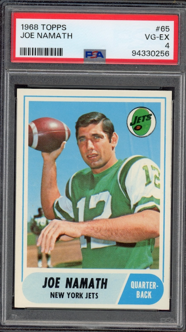 1968 Topps #65 Joe Namath PSA VG-EX 4