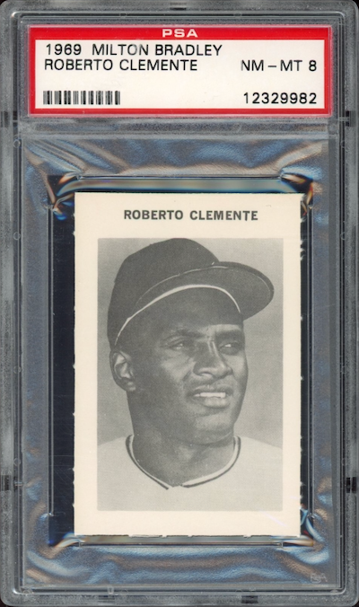 1969 Milton Bradley Roberto Clemente PSA NM-MT 8