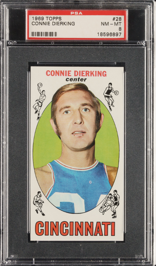 1969 Topps #28 Connie Dierking PSA 8