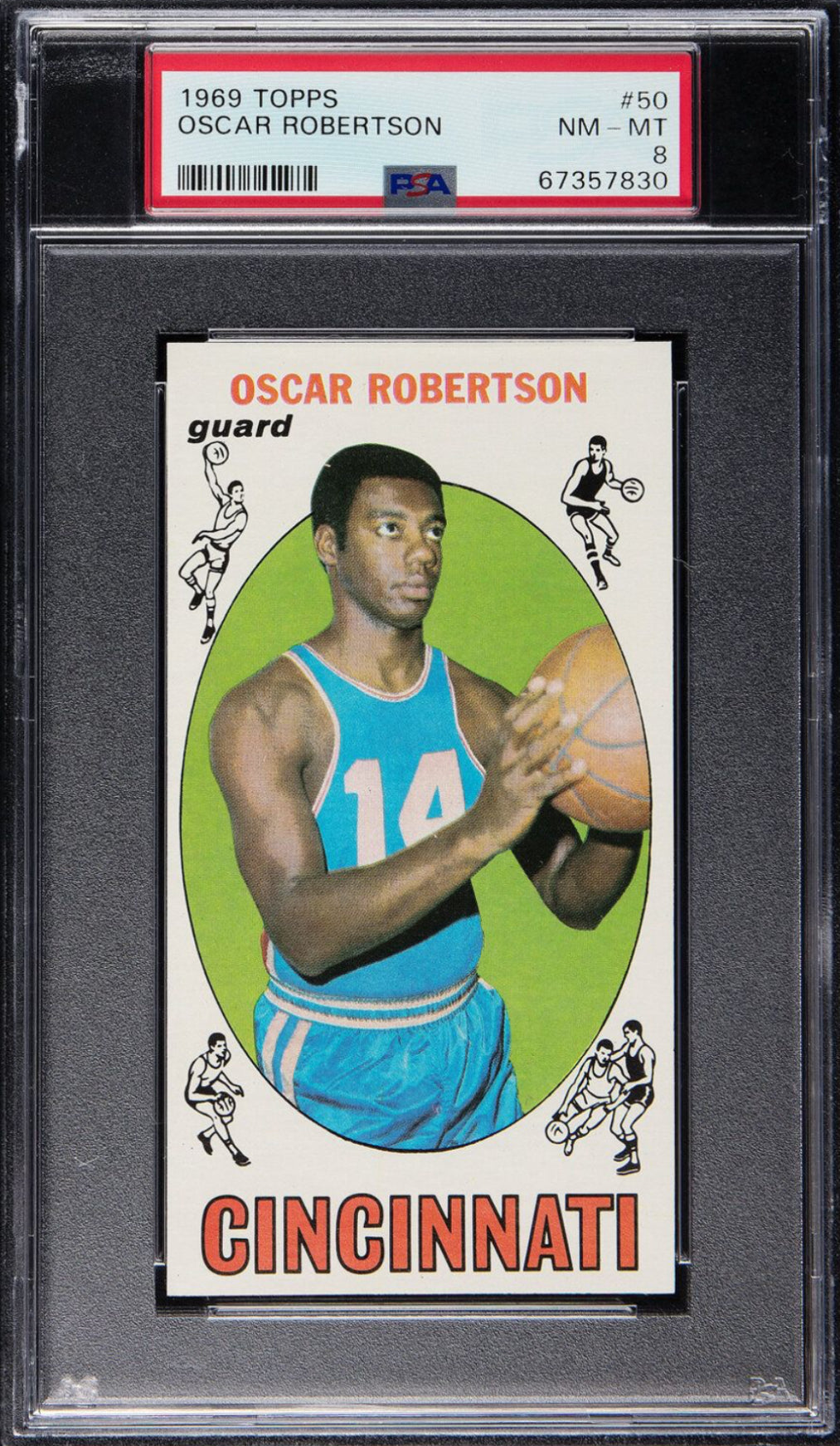 1969 Topps #50 Oscar Robertson PSA NM-MT 8