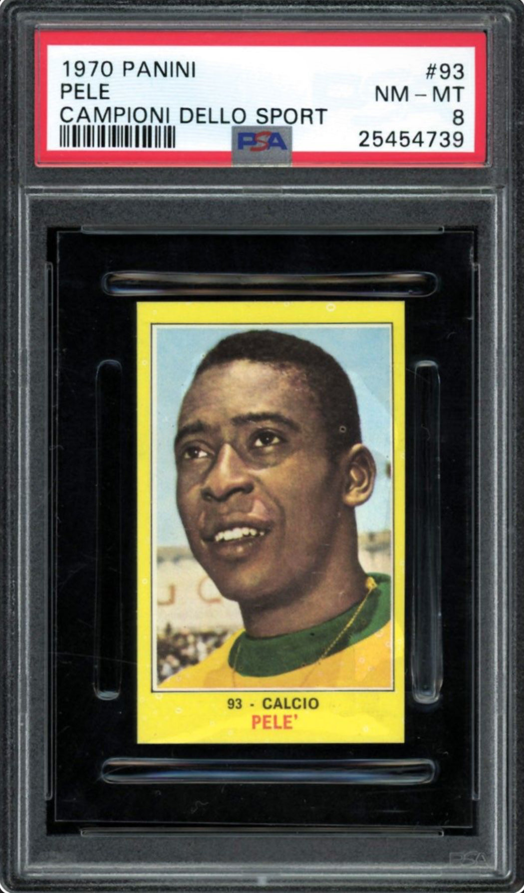 1970 Panini Campioni Dello Sport #93 Pele PSA NM-MT 8