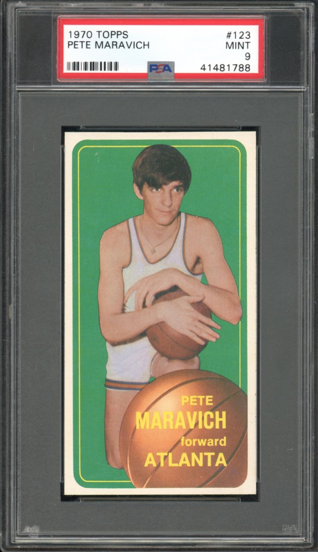 1970 Topps #123 Pete Maravich PSA 9