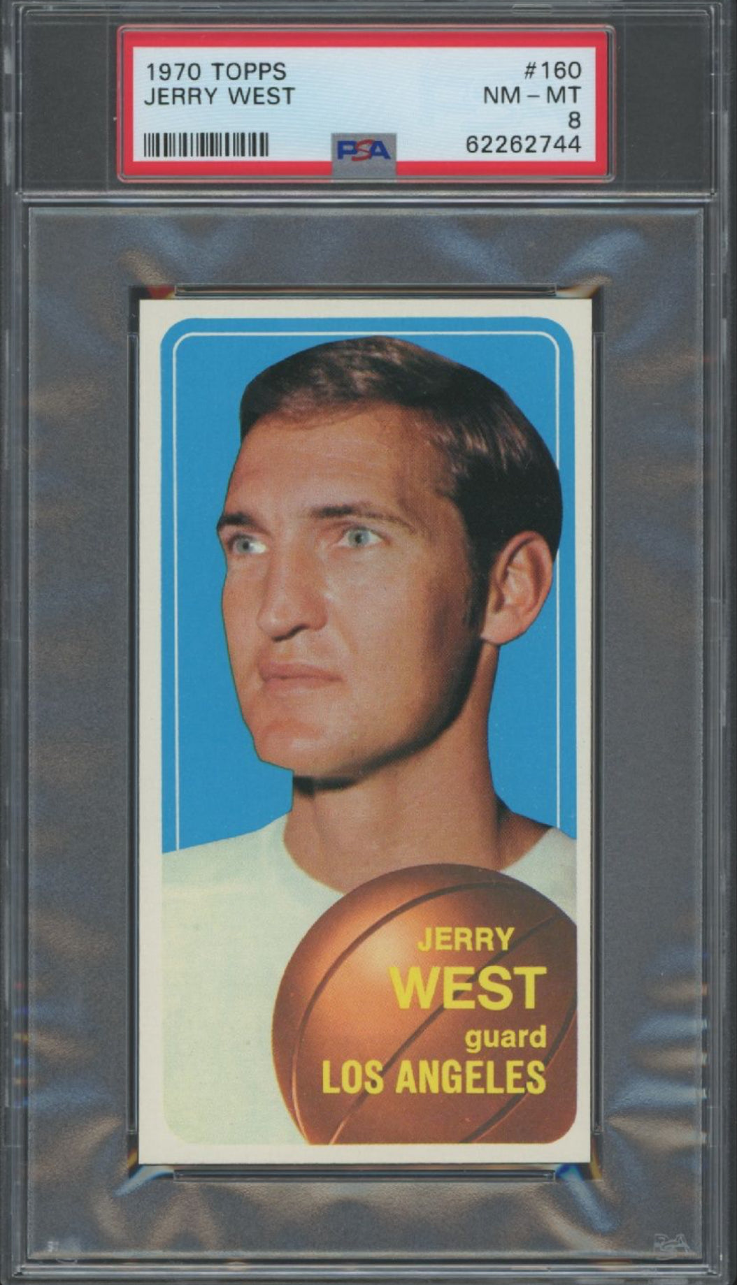 1970 Topps #160 Jerry West PSA NM-MT 8