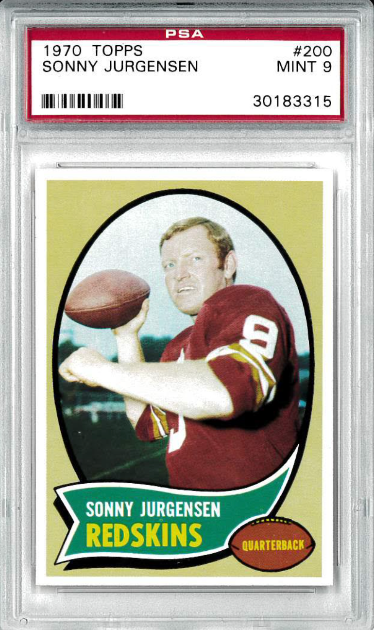 1970 Topps #200 Sonny Jurgensen PSA MINT 9