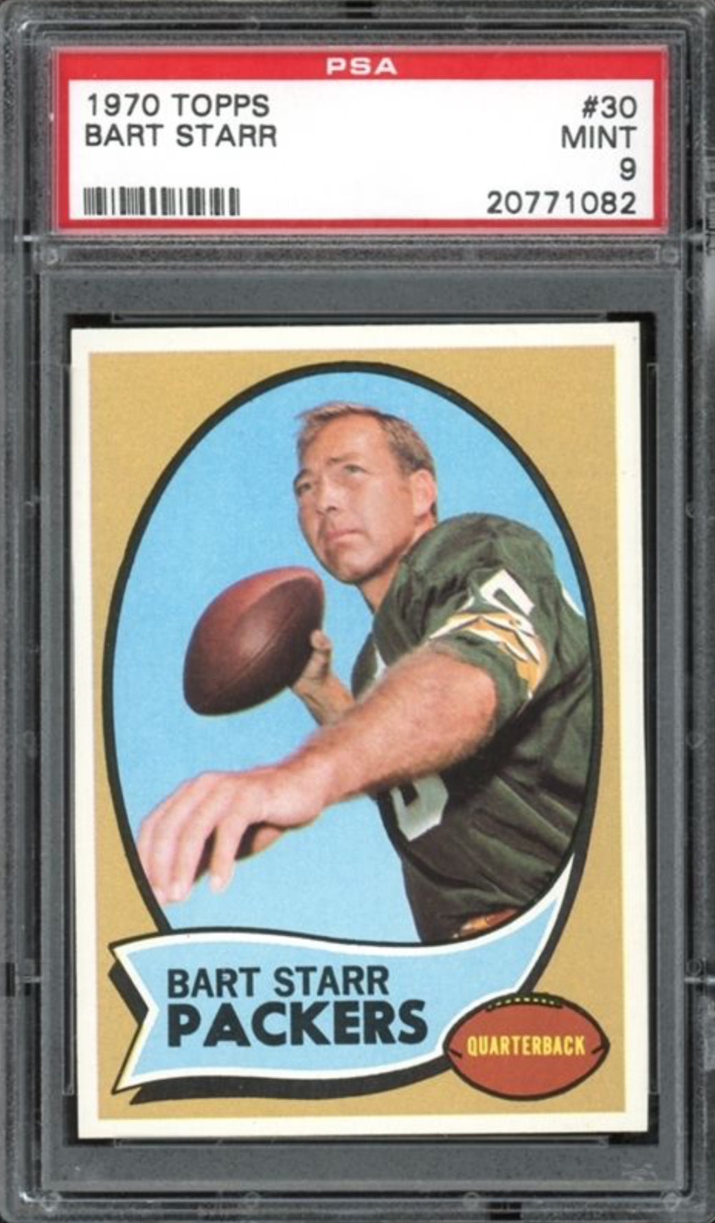 1970 Topps #30 Bart Starr PSA MINT 9
