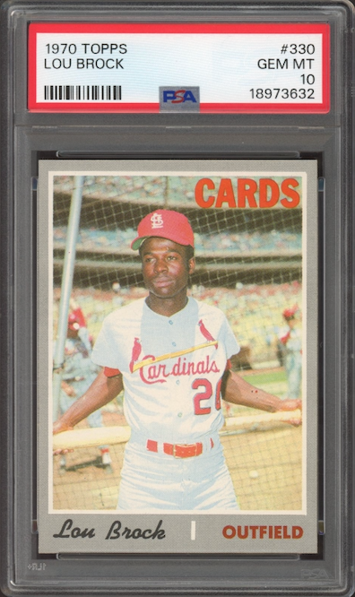 1970 Topps #330 Lou Brock PSA GEM MINT 10