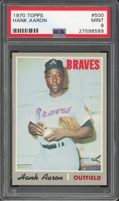 1970 Topps #500 Hank Aaron PSA MINT 9