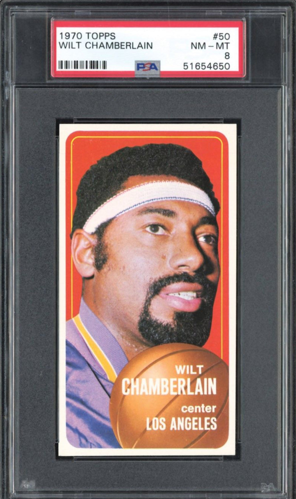 1970 Topps #50 Wilt Chamberlain PSA NM-MT 8