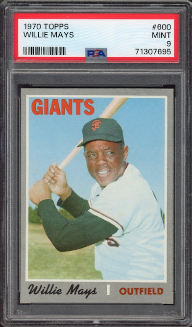 1970 Topps #600 Willie Mays PSA MINT 9