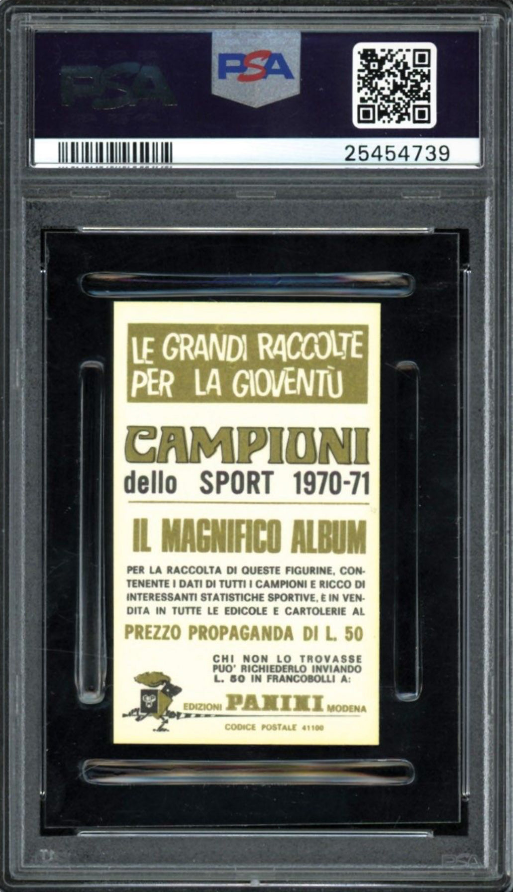 1970 Panini Campioni Dello Sport #93 Pele PSA NM-MT 8