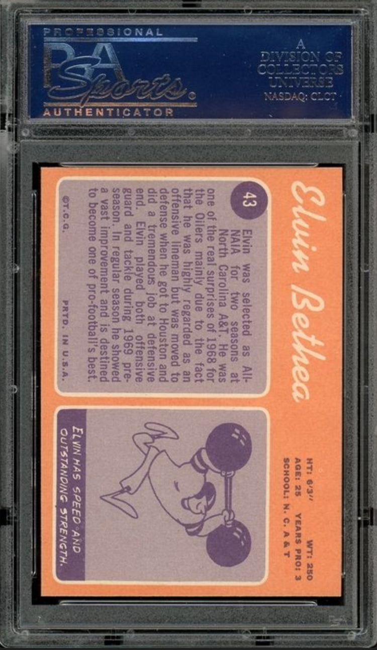1970 Topps #43 Elvin Bethea PSA 9