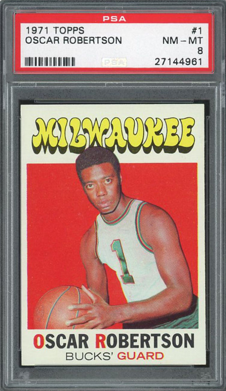 1971 Topps #1 Oscar Robertson PSA 8