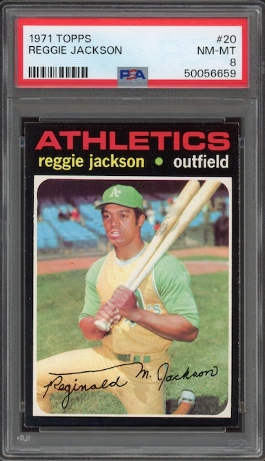 1971 Topps #20 Reggie Jackson PSA NM-MT 8