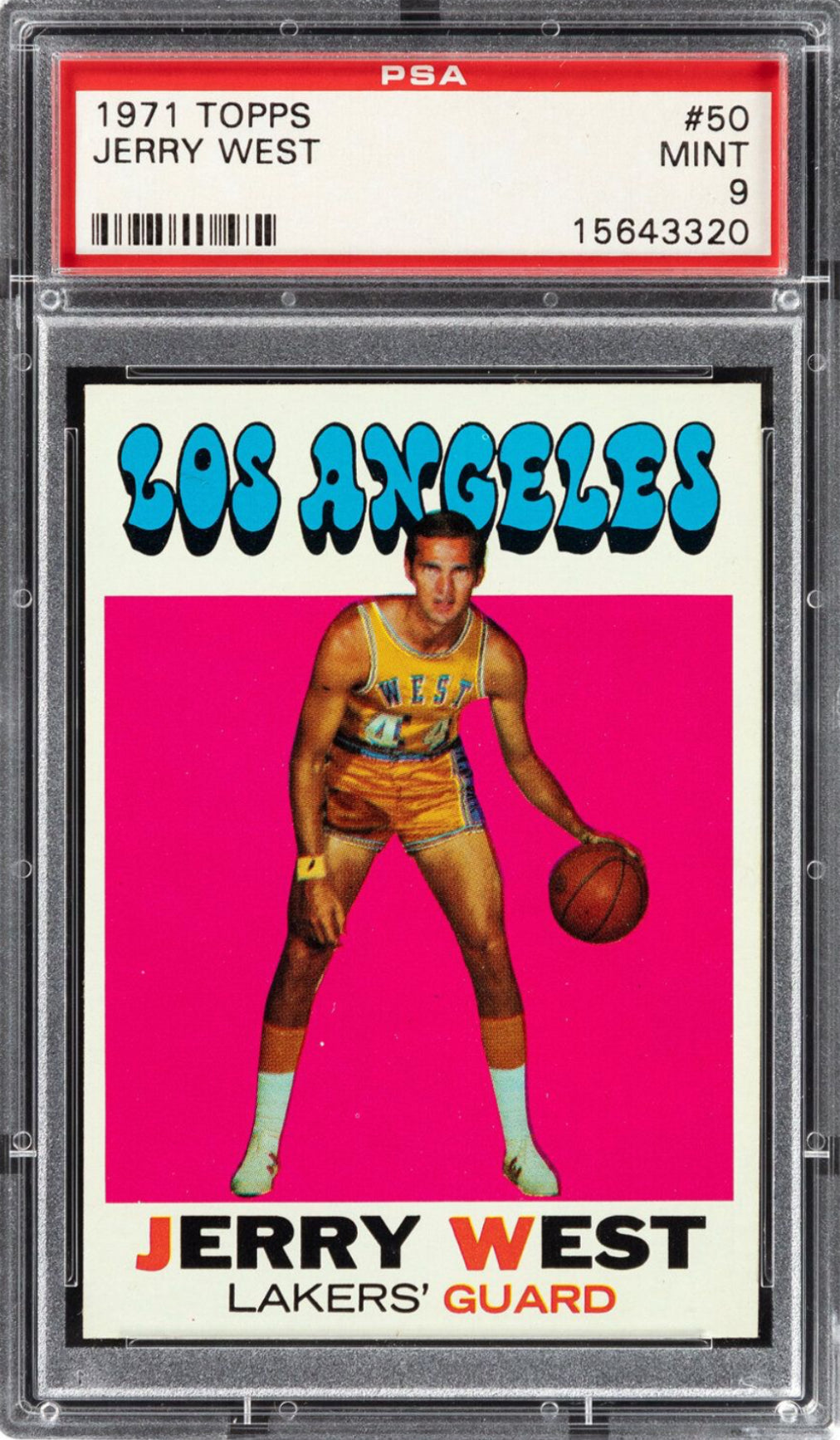 1971 Topps #50 Jerry West PSA MINT 9