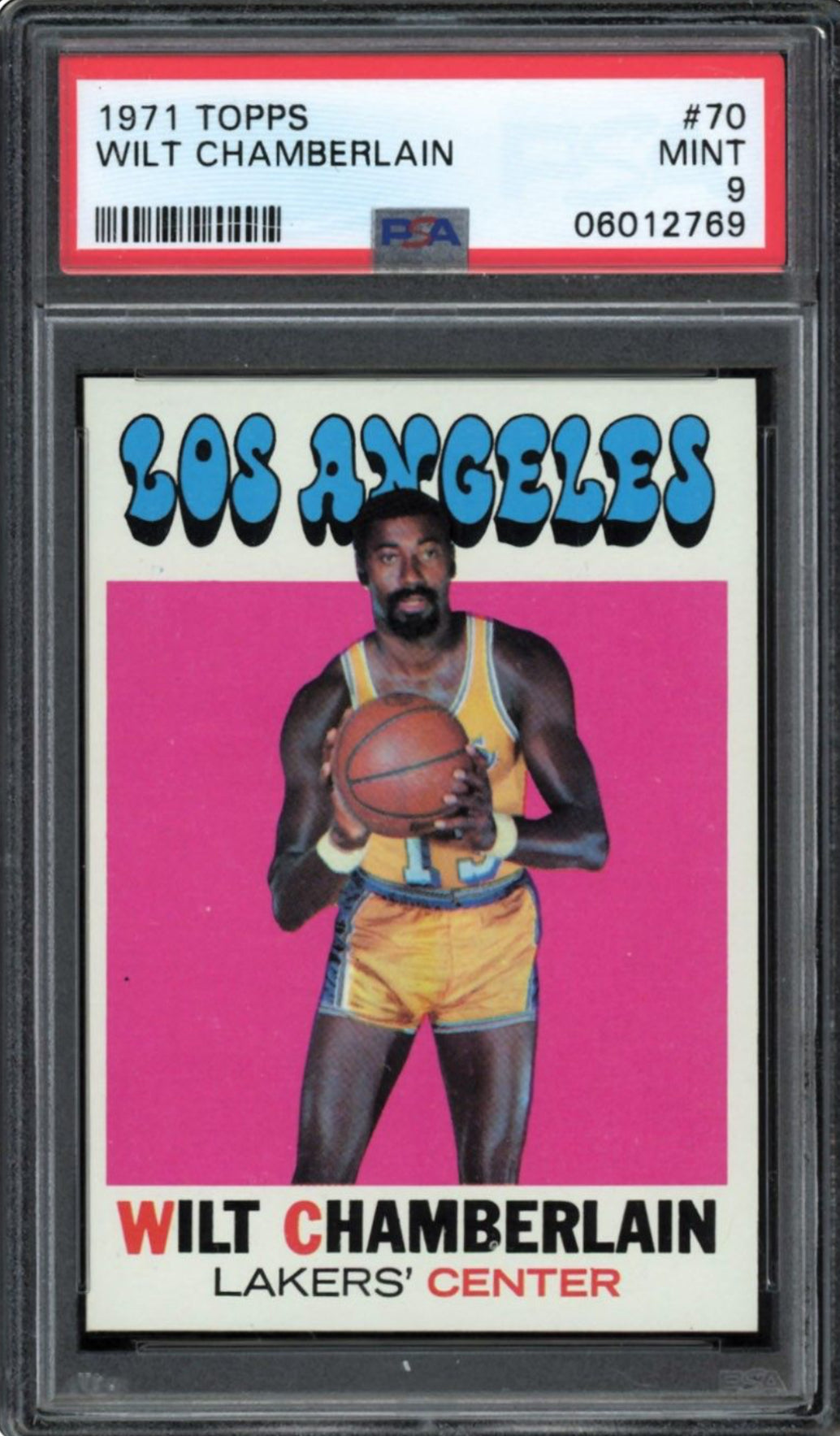 1971 Topps #70 Wilt Chamberlain PSA MINT 9