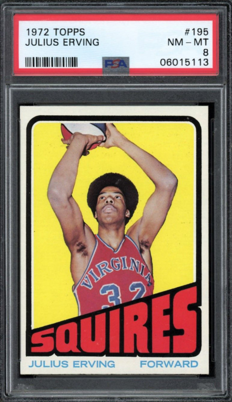 1972 Topps #195 Julius Erving PSA 8