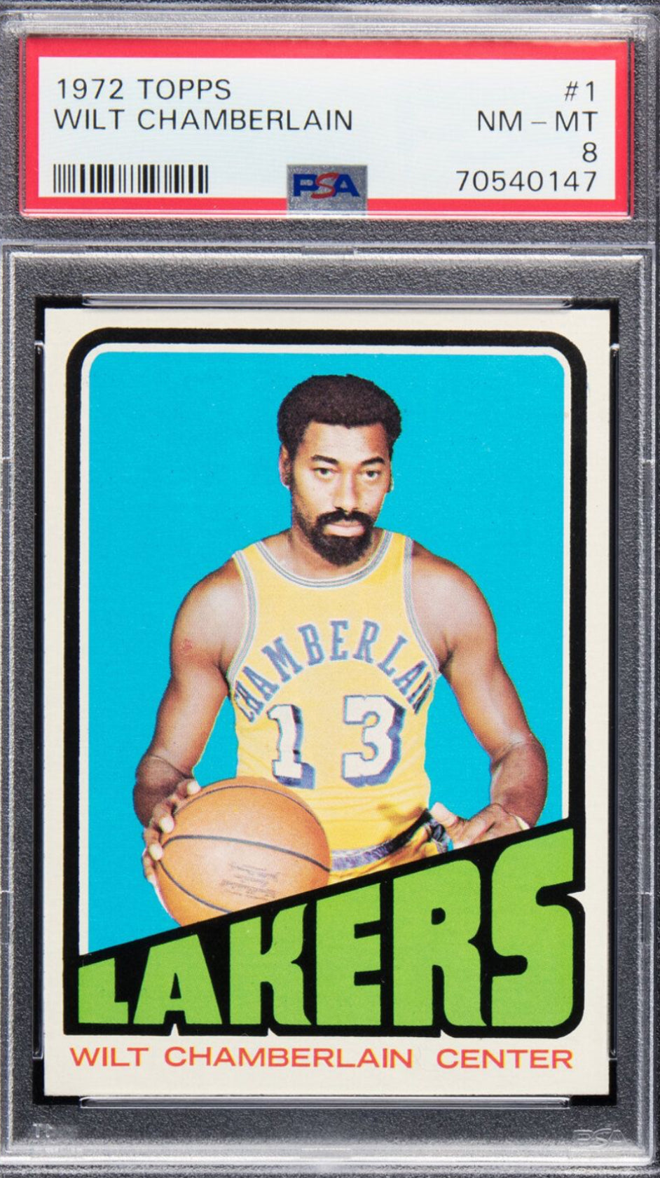 1972 Topps #1 Wilt Chamberlain PSA NM-MT 8