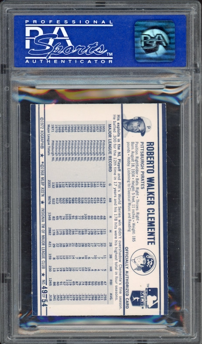 1972 Kellogg's #49 Roberto Clemente PSA NM-MT 8