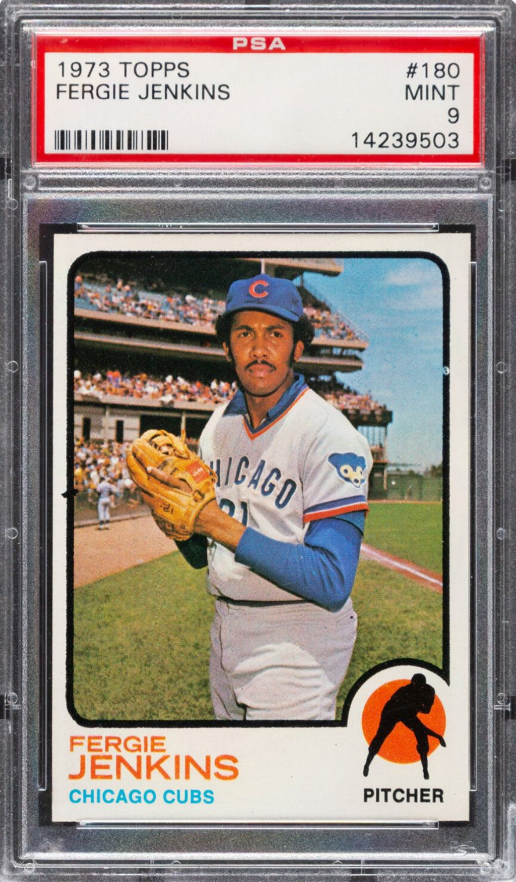 1973 Topps #180 Fergie Jenkins PSA MINT 9