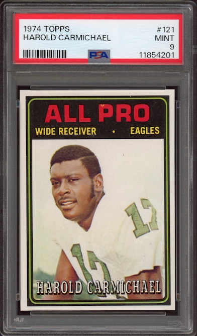 1974 Topps #121 Harold Carmichael ROOKIE PSA MINT 9