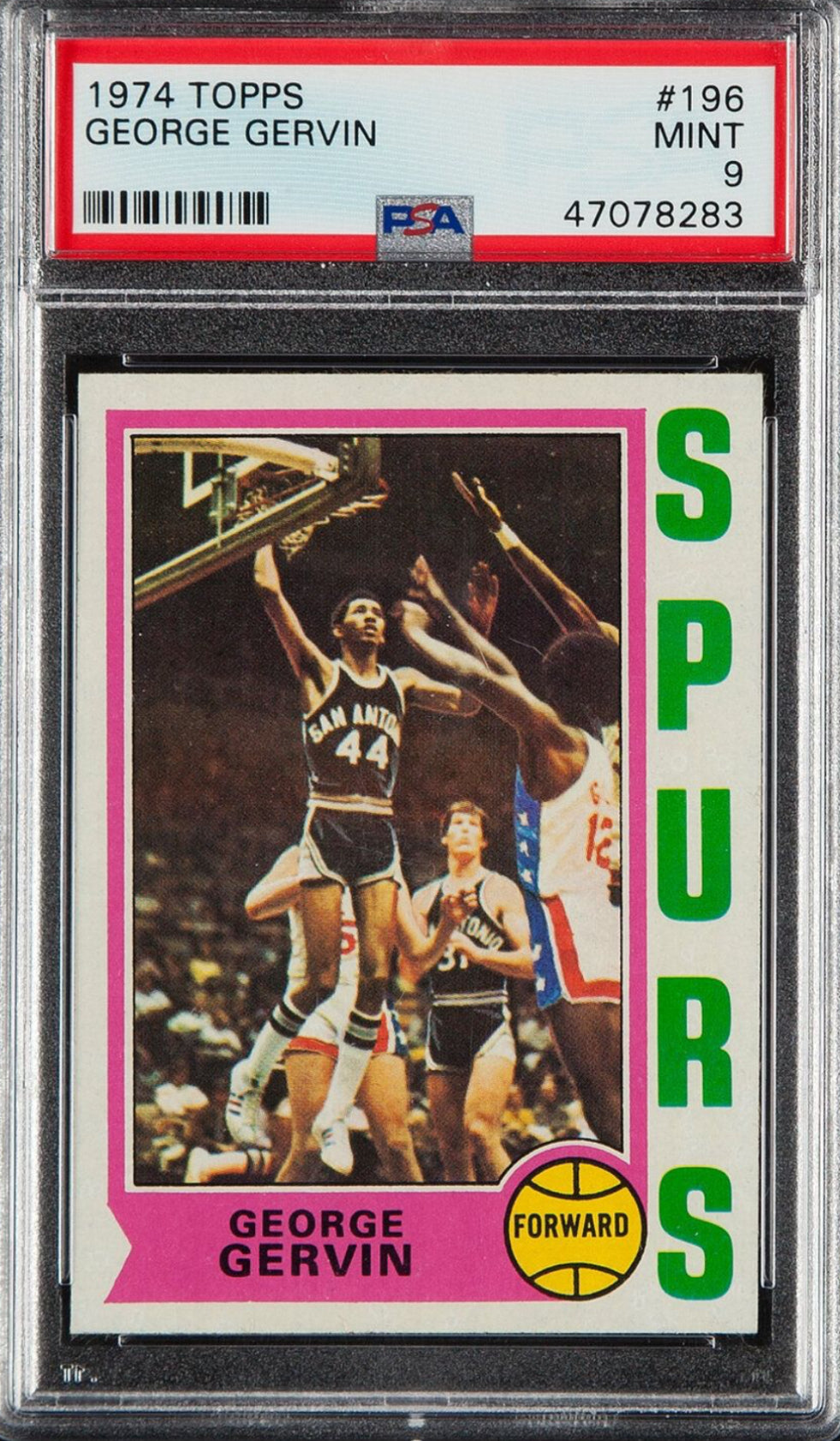 1974 Topps #196 George Gervin PSA 9