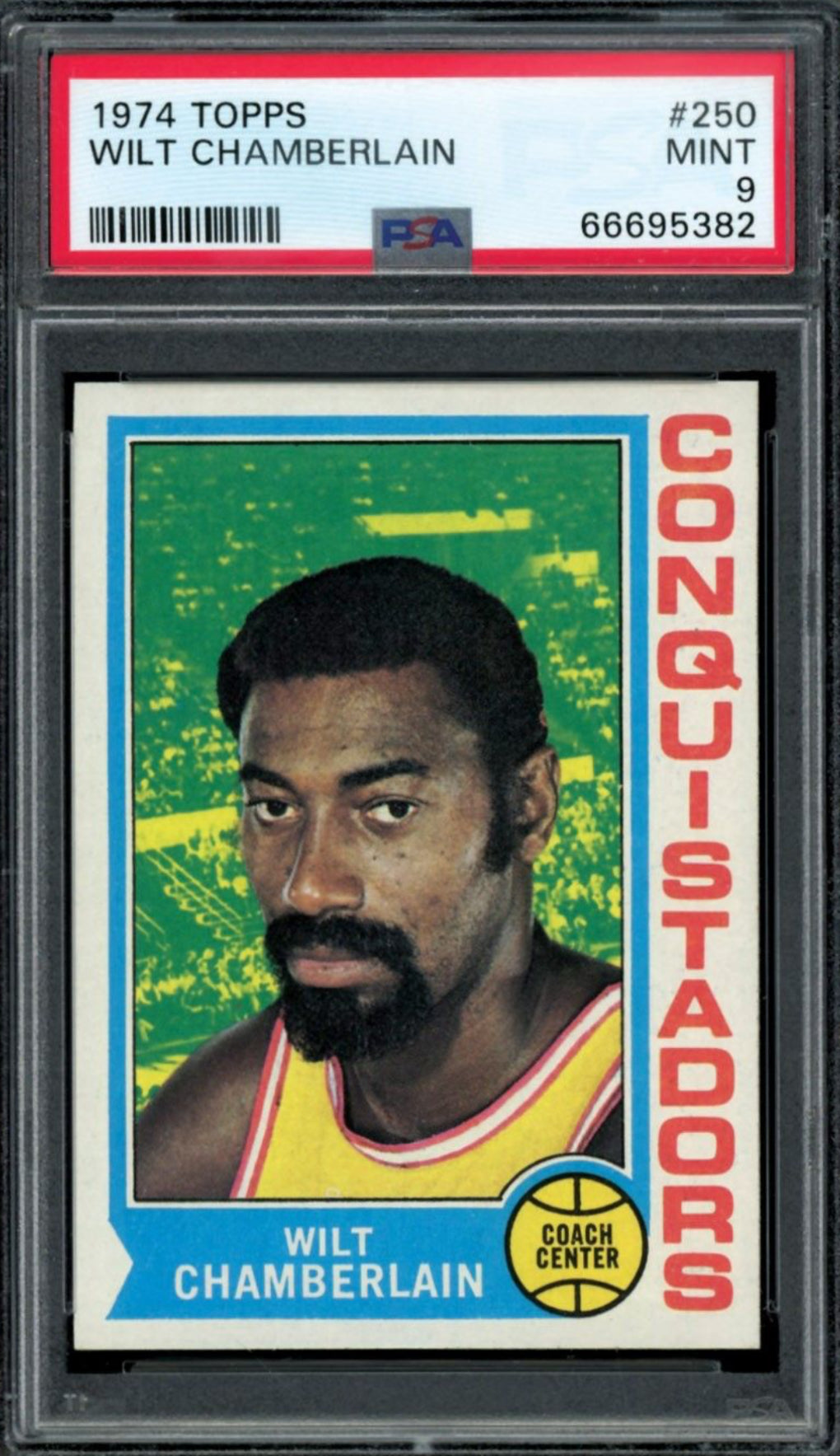 1974 Topps #250 Wilt Chamberlain PSA MINT 9