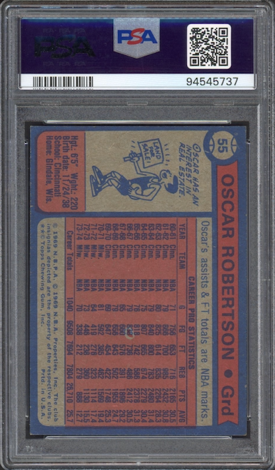 1974 Topps #55 Oscar Robertson PSA EX-MT 6