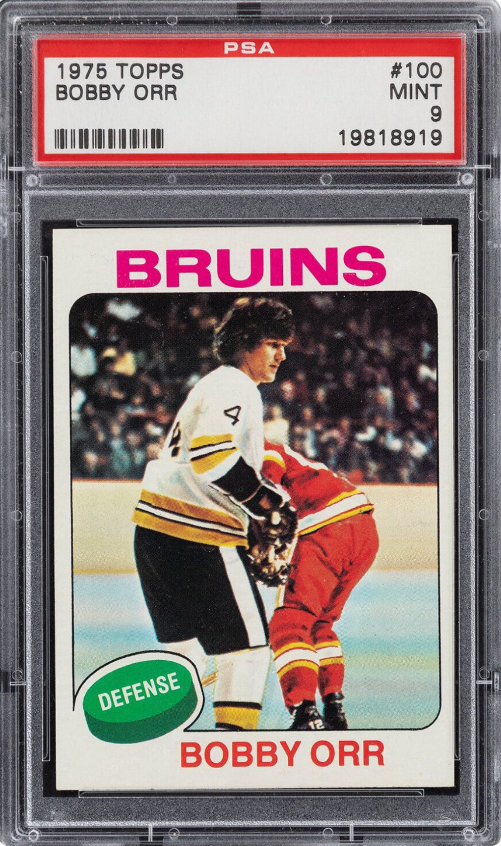 1975 Topps #100 Bobby Orr PSA MINT 9