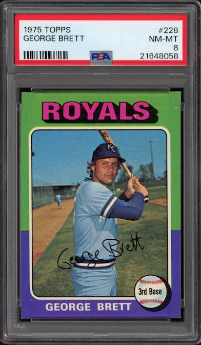 1975 Topps #228 George Brett ROOKIE PSA NM-MT 8