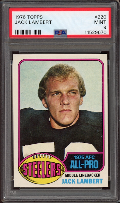 1976 Topps #220 Jack Lambert ROOKIE PSA MINT 9