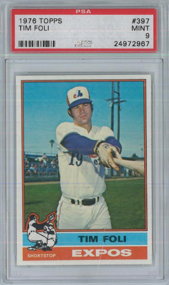 1976 Topps #397 Jim Foli PSA MINT 9