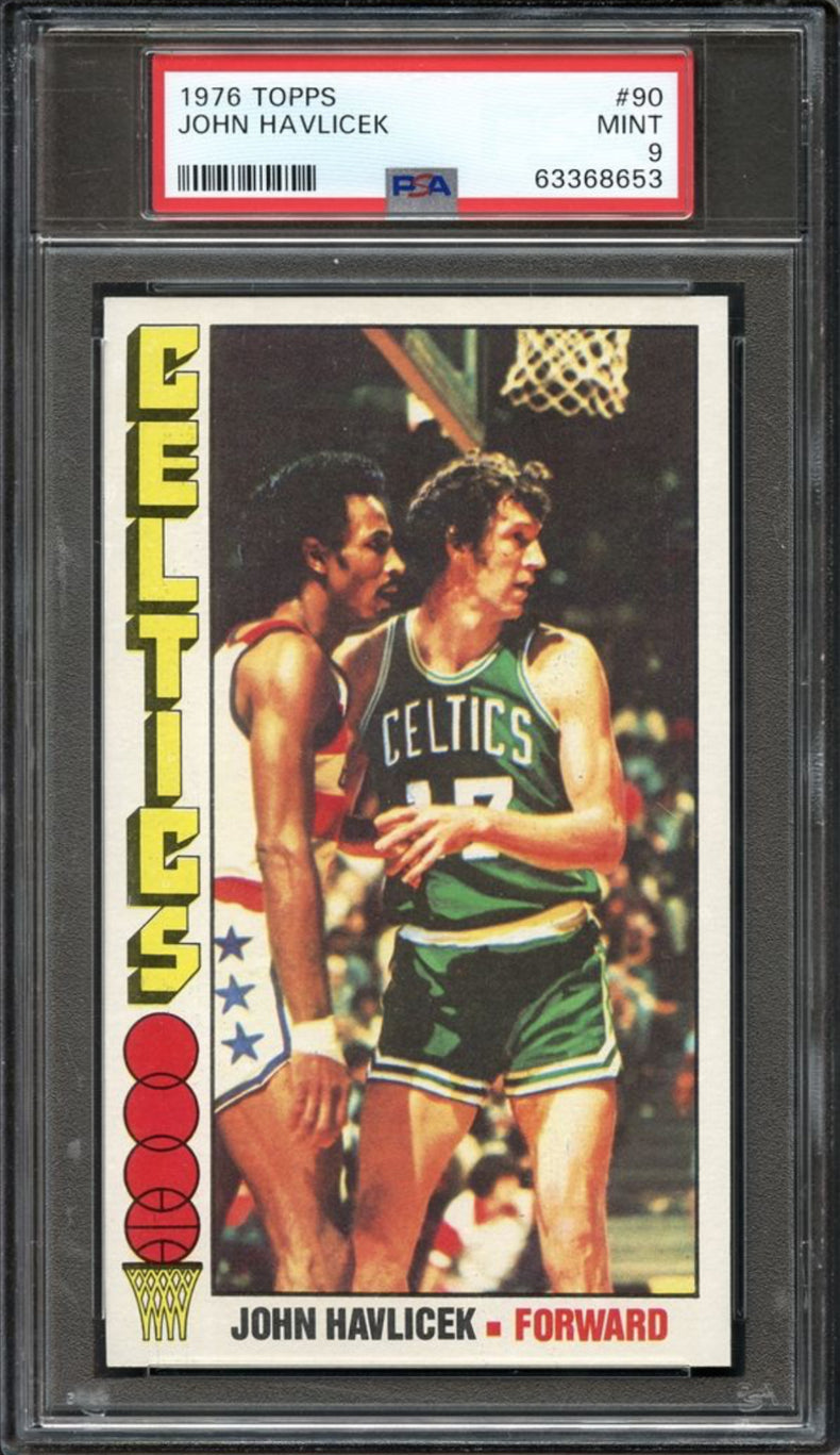1976 Topps #90 John Havlicek PSA 9