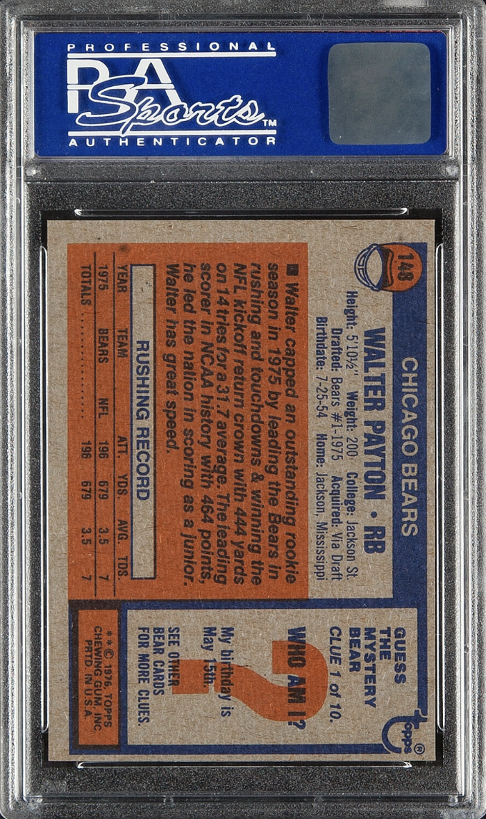 1976 Topps #148 Walter Payton PSA 9