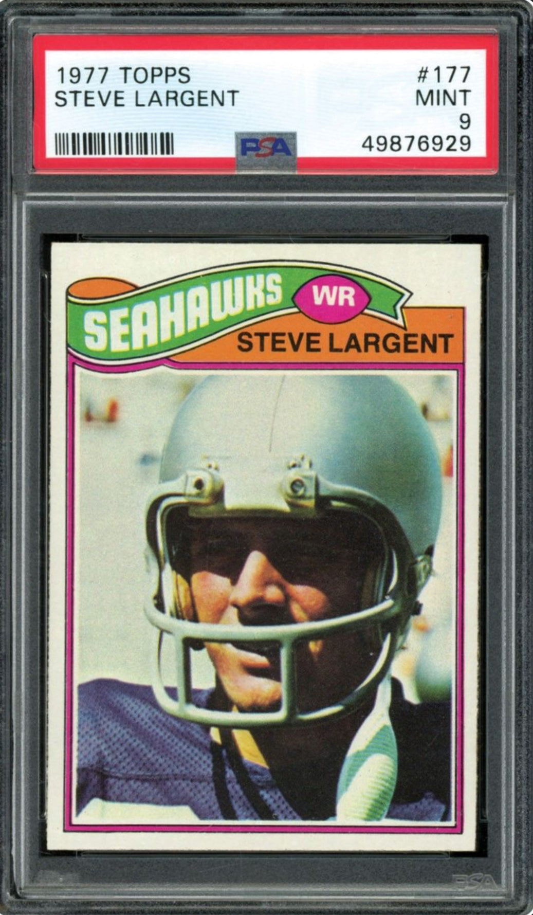 1977 Topps #177 Steve Largent PSA MINT 9