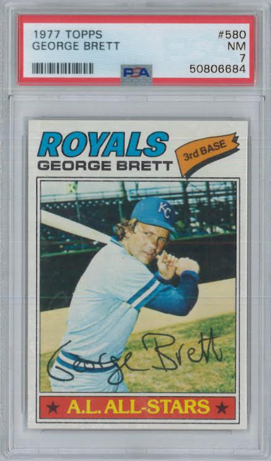 1977 Topps #580 George Brett PSA NM 7
