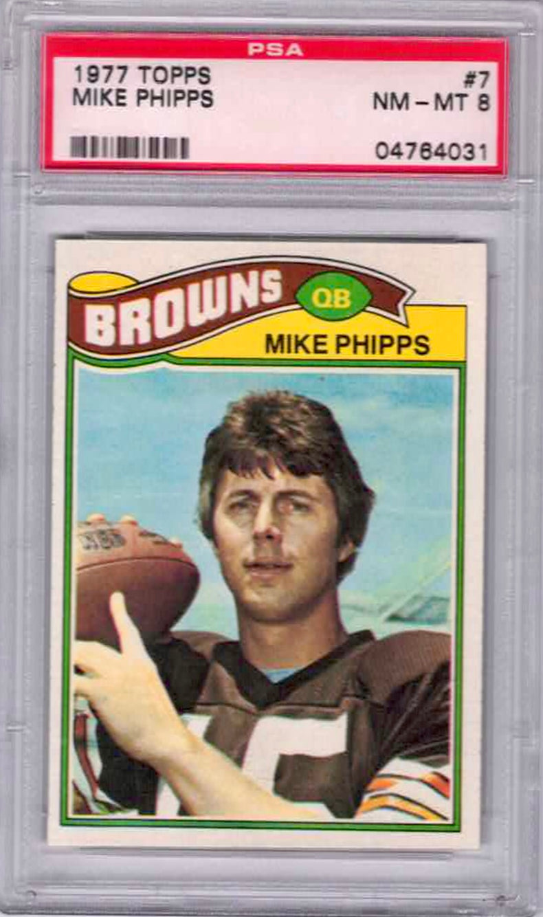 1977 Topps #7 Mike Phipps PSA 8