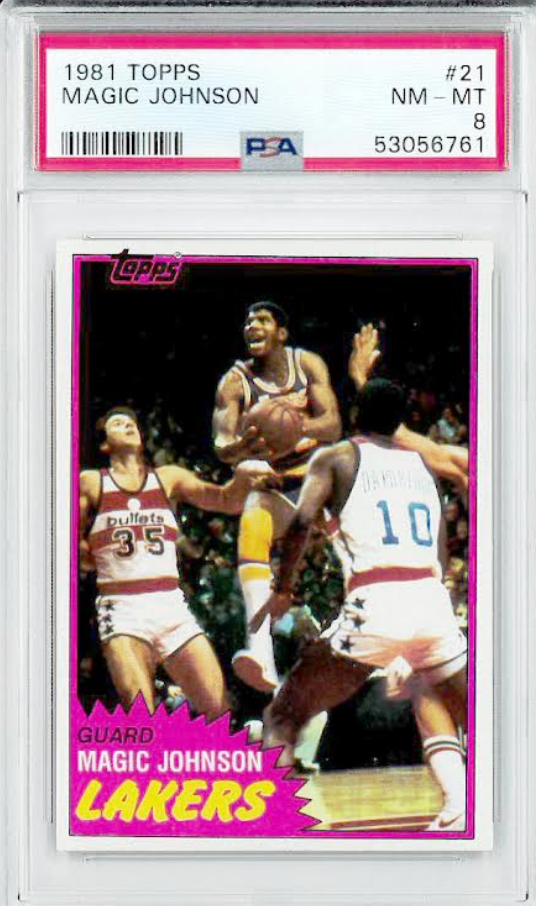 1981 Topps #21 Magic Johnson PSA 8