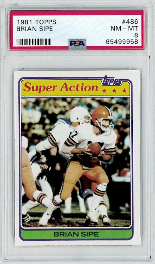 1981 Topps #486 Brian Sipe PSA 8