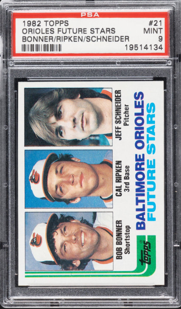 1982 Topps Orioles Future Stars #21 Cal Ripken Jr. ROOKIE PSA MINT 9