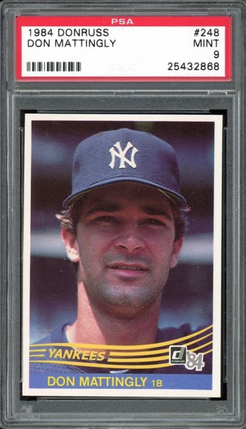 1984 Donruss #248 Don Mattingly ROOKIE PSA MINT 9
