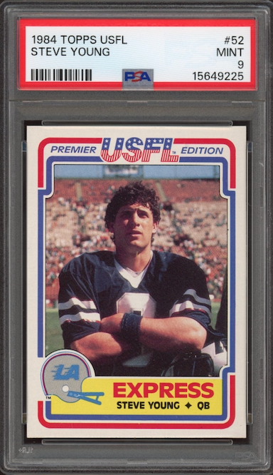 1984 Topps USFL #52 Steve Young ROOKIE PSA MINT 9
