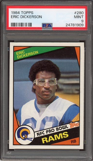 1984 Topps #280 Eric Dickerson ROOKIE PSA MINT 9