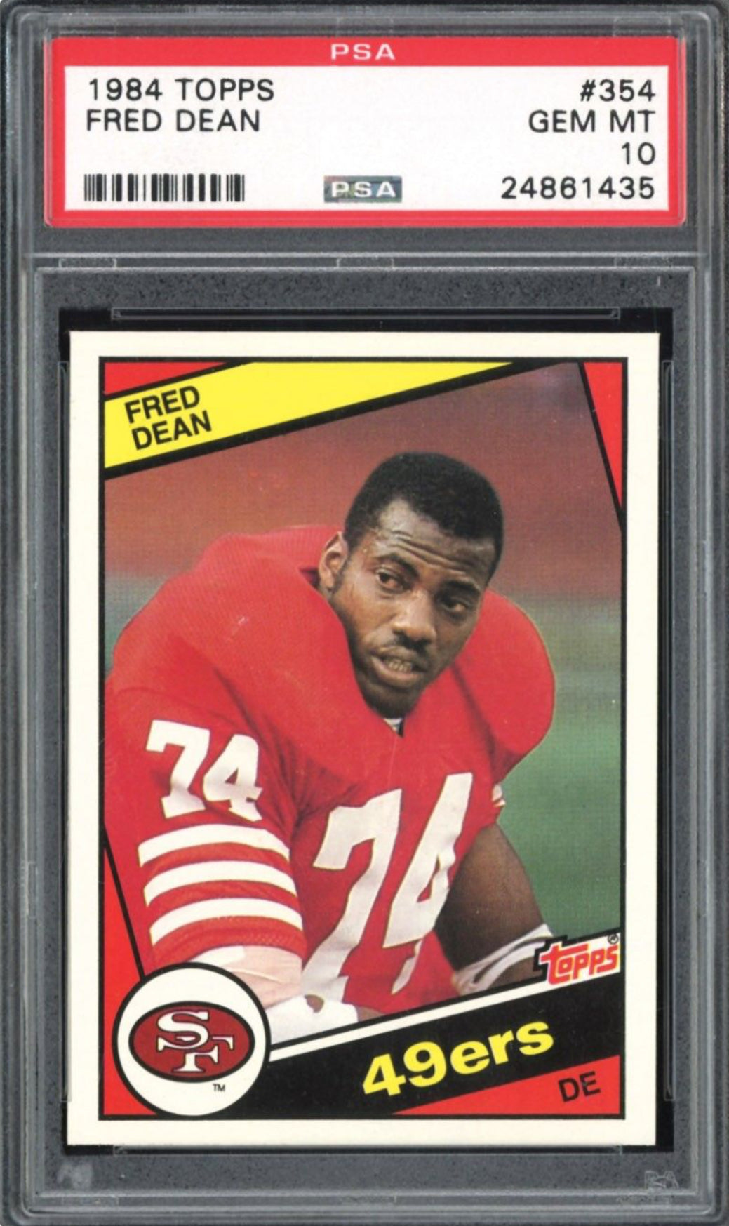 1984 Topps #354 Fred Dean PSA GEM MINT 10