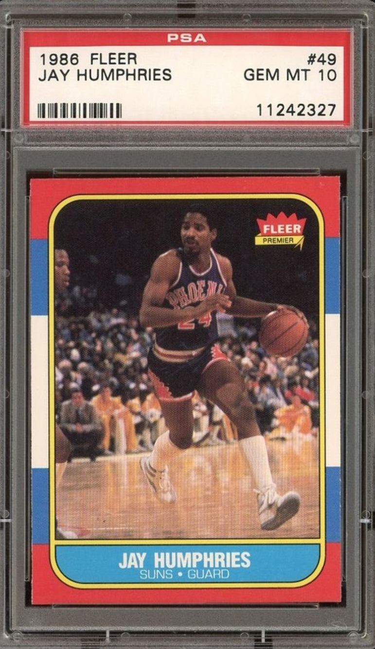 1986 Fleer #49 Jay Humphries PSA GEM MINT 10