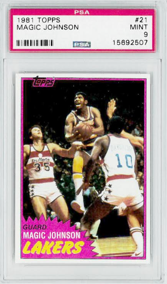 1981 Topps #21 Magic Johnson PSA 9